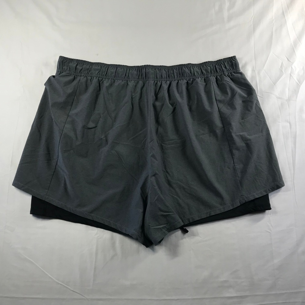 Nike 10/2 Running Shorts Grey Black 2-in-1 Plus Size 3X DC5412-014 - Picture 8 of 8